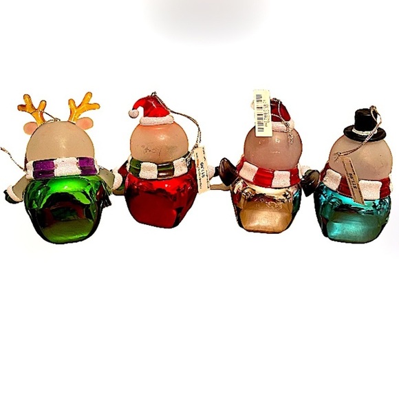 JCPenney Home Collection Christmas Character Musical Bell Ornaments Lot of 4 - Picture 2 of 3